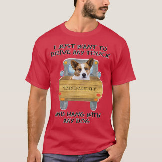 Lastbil Driving Hund Cardigan Welsh Corgi T Shirt