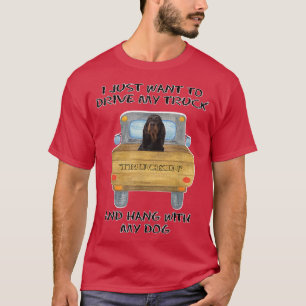 Lastbil Driving Hund Gordon Setters T Shirt