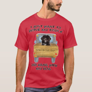 Lastbil Driving Hund Lhasa Apso T Shirt