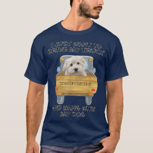 Lastbil Driving Hund maltesiska T Shirt
