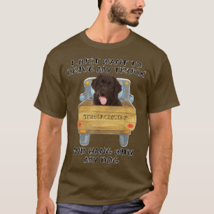 Lastbil Driving Hund Newfoundland T Shirt