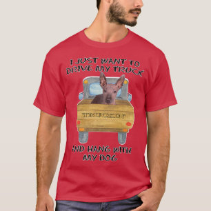 Lastbil Driving Hund Xoloitzcuintli T Shirt