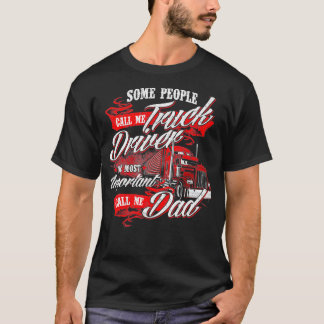 Lastbil-drivrutin Pappa Trucker Trucking Semi Last T Shirt