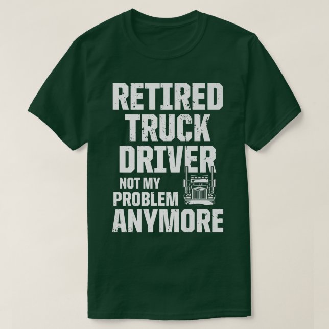 Lastbil-drivrutin, Pension2432, trötta T Shirt (Design framsida)