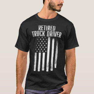 Lastbil-drivrutinen, USA Flagga Trucker Pension T Shirt