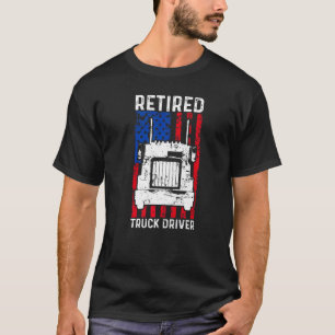 Lastbil-drivrutinen, USA Flagga Trucker Pension T Shirt