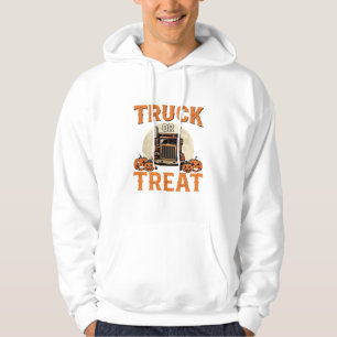 Lastbil eller godis Halloween Semi Lastbil Design_ Hoodie