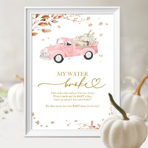 Lastbil Fall Flicka Baby Shower Mitt Vatten Bröt S Poster