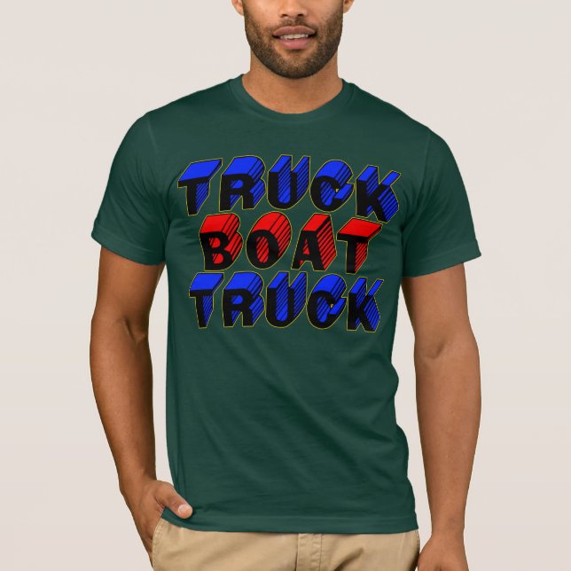Lastbil-Fartyg-Lastbilen T-shirt (Framsida)
