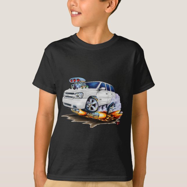 Lastbil för banbrytareSS-vit Tee Shirt (Framsida)