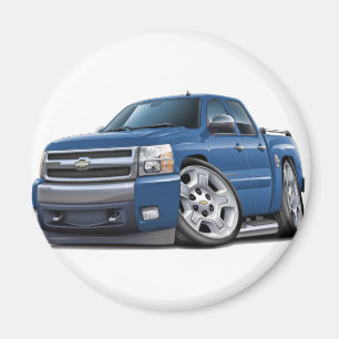 Lastbil för Chevy Silverado Dualcab blåttgranit Magnet