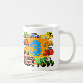 Lastbil för konstruktion för 3rd födelsedag för kaffemugg