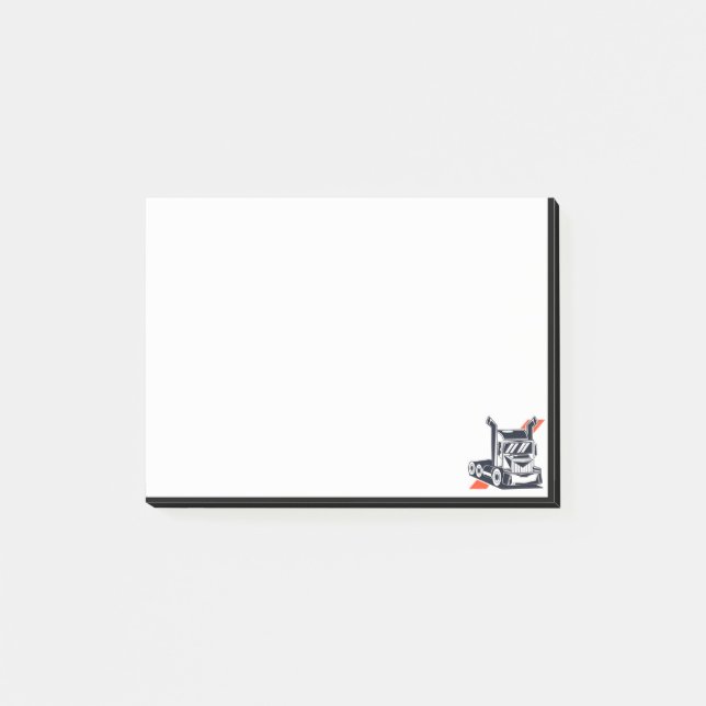 Lastbil för vattenfärgsmedeltraktor i lastbil post-it block (Framsida)