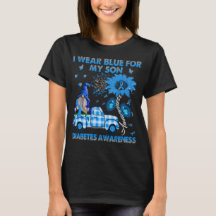 Lastbil Gnomes I Bära Blue for My Son Diabetes T Shirt