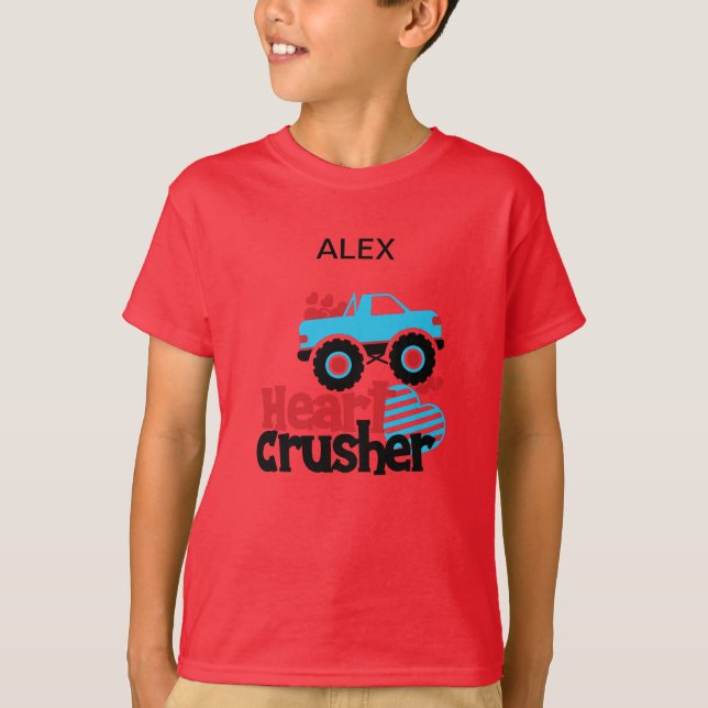 "LASTBIL HEART CRUSHER" T-SHIRT-PERSONLIG T SHIRT (Framsida)