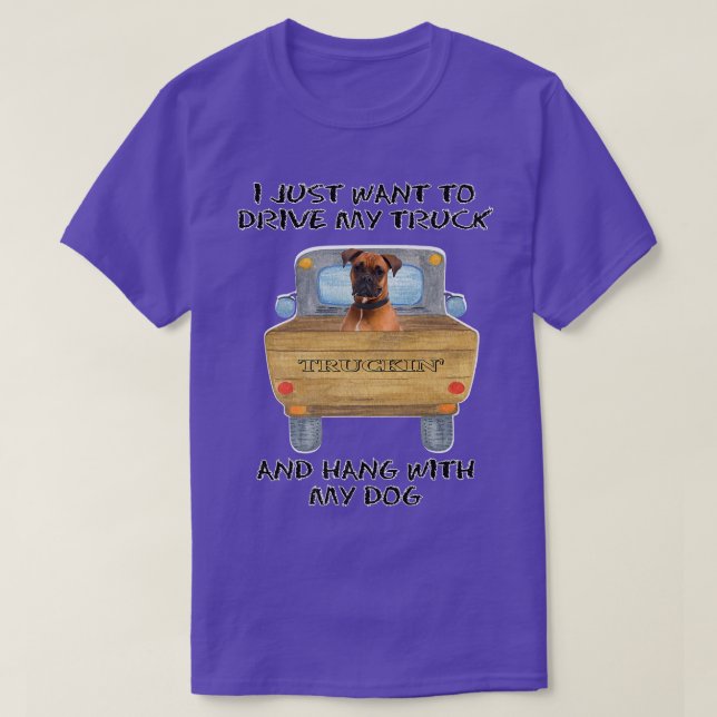 Lastbil Hund Boxer T Shirt (Design framsida)