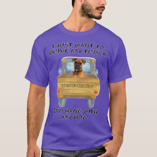 Lastbil Hund Boxer T Shirt