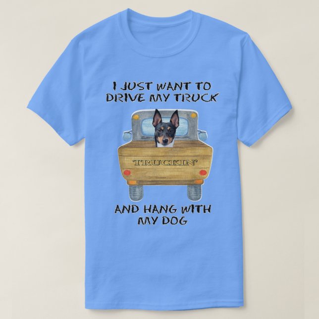 Lastbil Hund Fox Terrier T Shirt (Design framsida)