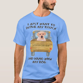 Lastbil Hund Gult Labrador T Shirt
