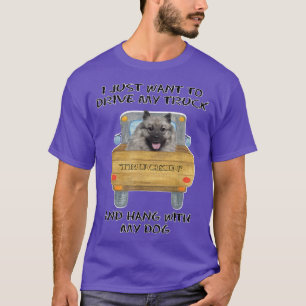Lastbil Hund Keeshonden T Shirt