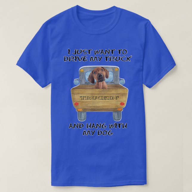 Lastbil-Hund Rhodesian Ridgeback T Shirt (Design framsida)