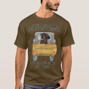Lastbil Hund Rottweiler T Shirt