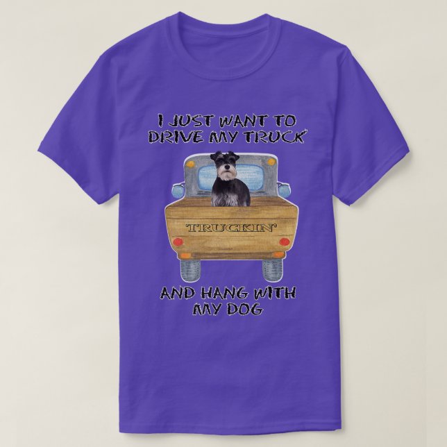 Lastbil Hund Schnauzer 22807 T Shirt (Design framsida)