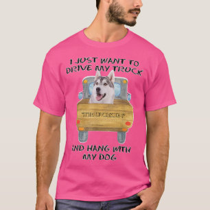 Lastbil Hund Siberian husky T Shirt