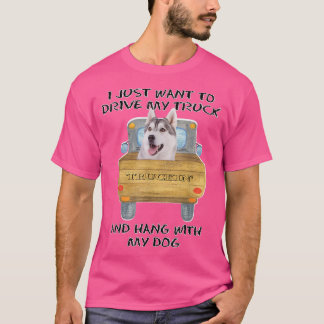 Lastbil Hund Siberian husky T Shirt