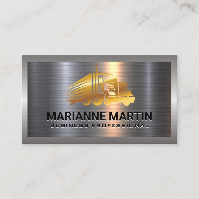 Lastbil | Industriellt Gräns Affärskort Visitkort (Framsida)