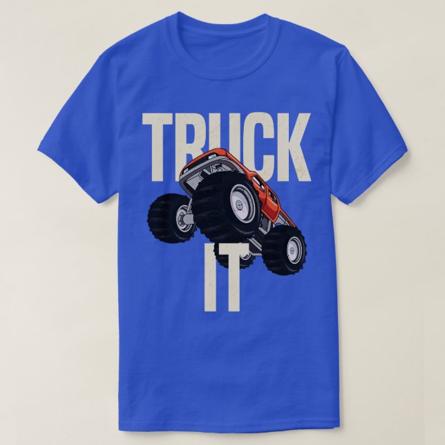 Lastbil IT Monster 4x4 Pickupa Lastbil Rullnacke C T Shirt (Design framsida)
