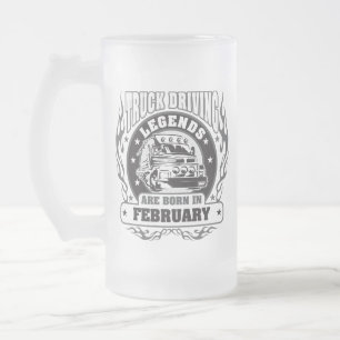 Lastbil-körkortsbeteckningar är födda i februari frostat ölglas