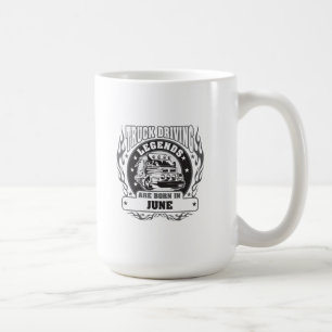 Lastbil-körkortslägenheter föds i juni kaffemugg