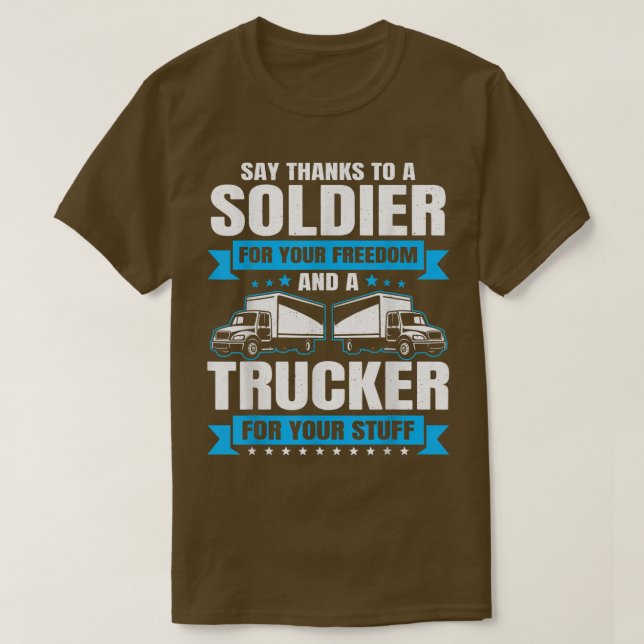 Lastbil Land Trucker Diesel Freight Lastbil Driv T Shirt (Design framsida)