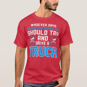 Lastbil Land Trucker Diesel Freight Lastbil Driv T Shirt