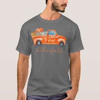 Lastbil och Pumpkins Cute Autumn shirtHello Fall T Shirt