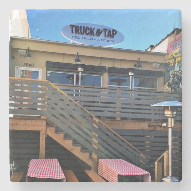 Lastbil och Tap, Woodstock, Georgia, Marble Underl Underlägg Sten (Framsidan)