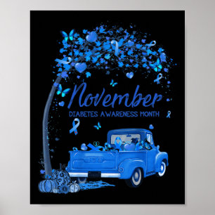 Lastbil Pumpkin November Diabetes Awareness Month Poster