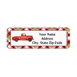 Lastbil-returadressetikett för min Red Plocka Up Returadress Etikett