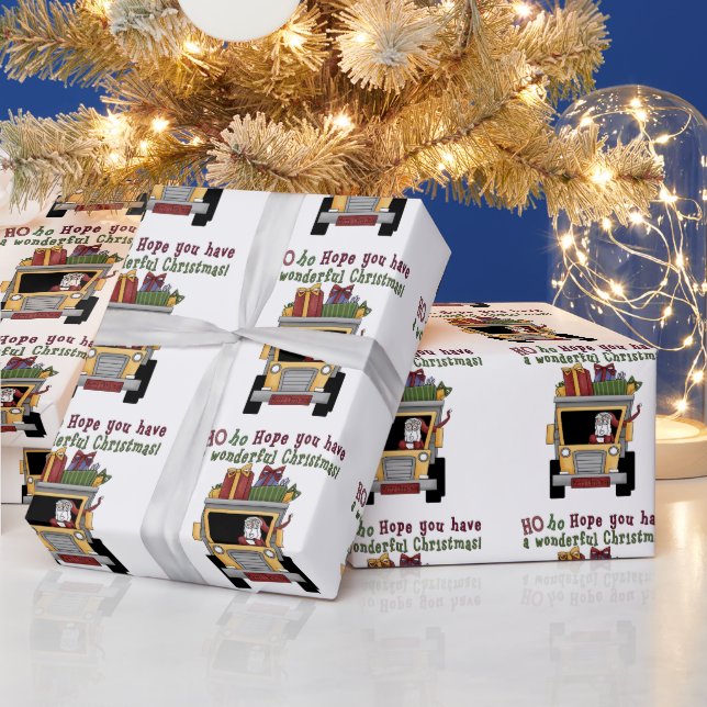 Lastbil Santa Helgdag pappra inslagning Presentpapper (Helgdagar)