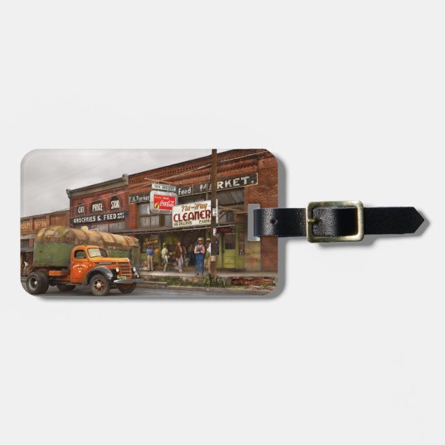 Lastbil - Stadens speceriaffär 1939 Bagagebricka (Horisontell Framsida)