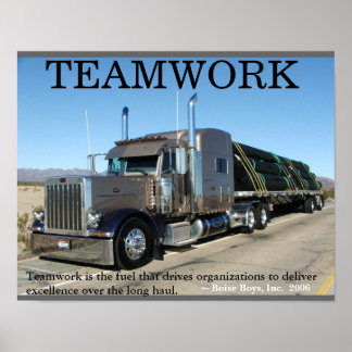 Lastbil Teamwork Poster