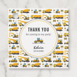 Lastbil-tema för konfiguration av Tack-favorittagg Gåvor Etiketter