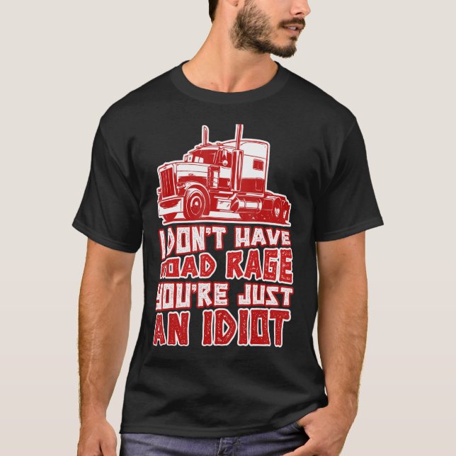 Lastbil, traktor 18 Hjul T Shirt (Framsida)