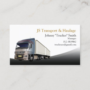 Lastbil Trucker Haulage Affärskort Visitkort