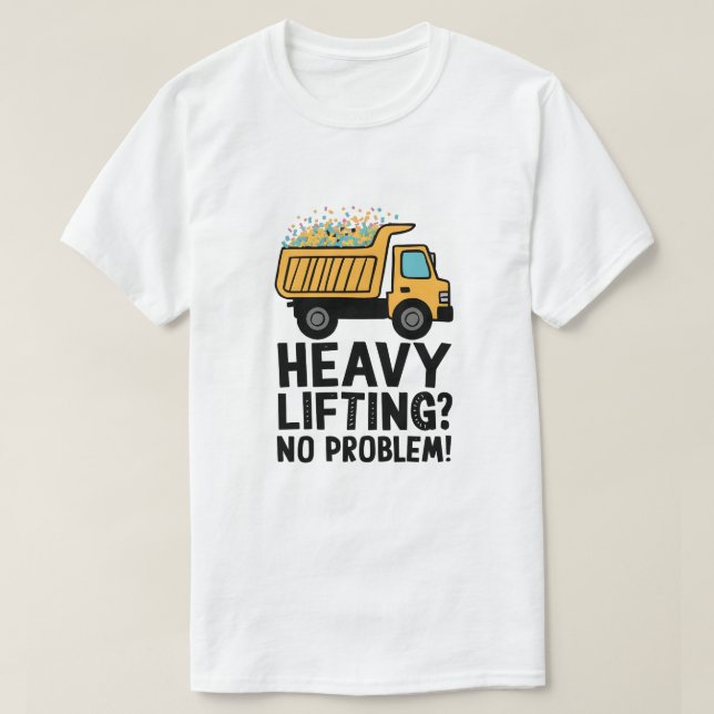 Lastbil tungt lyft t shirt (Design framsida)