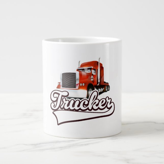 Lastbil vintage-logotyp jumbo mugg (Framsidan)