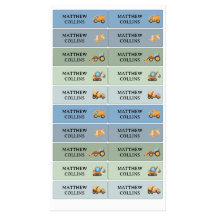 Lastbil Watersecure School Namn Label Stickers Boy