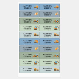 Lastbil Watersecure School Namn Label Stickers Boy