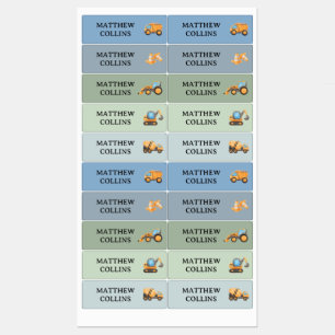 Lastbil Watersecure School Namn Label Stickers Boy